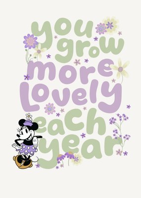 Disney Mickey And Friends You Grow More Lovely Each Year Birthday Card