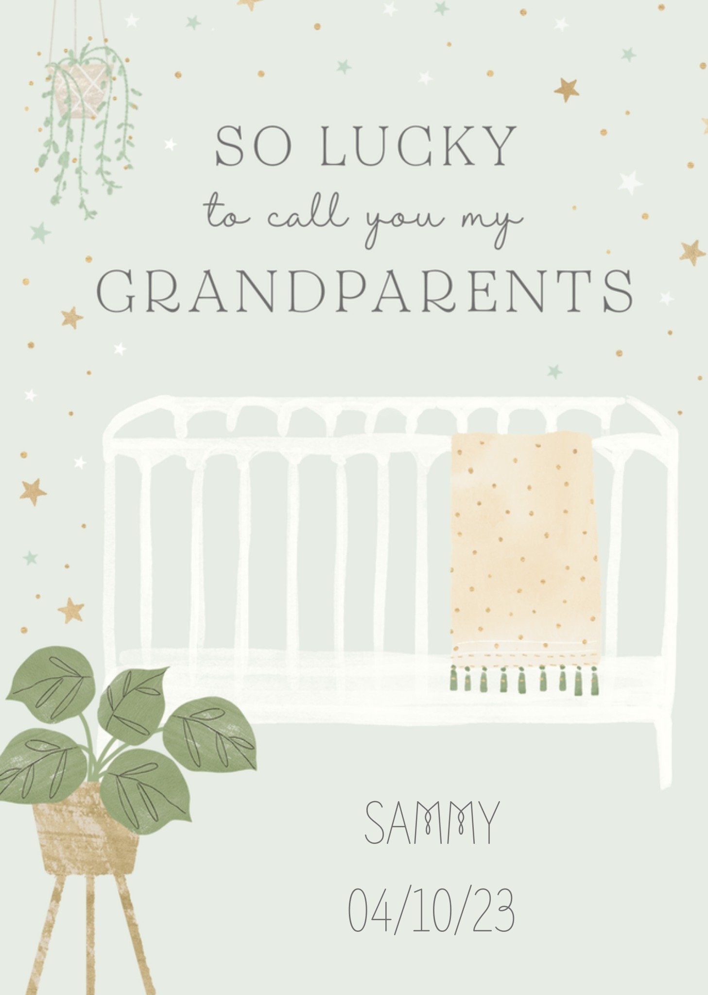 Moonpig Grandparents Photo Upload New Baby Card