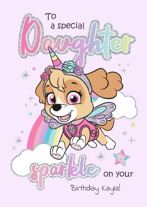 Paw Patrol Special Daughter Skye Birthday Card