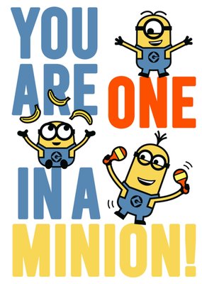 Minions You Are One In A Minion Father's Day Card