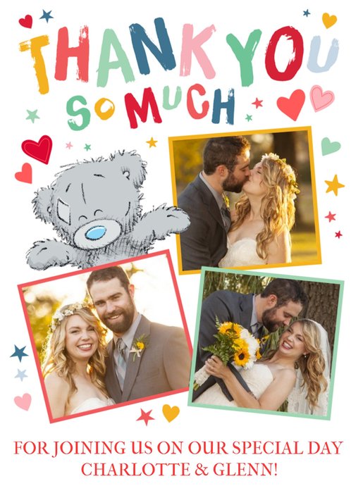 Tatty Teddy Thank You Wedding Photo Uplaod Card