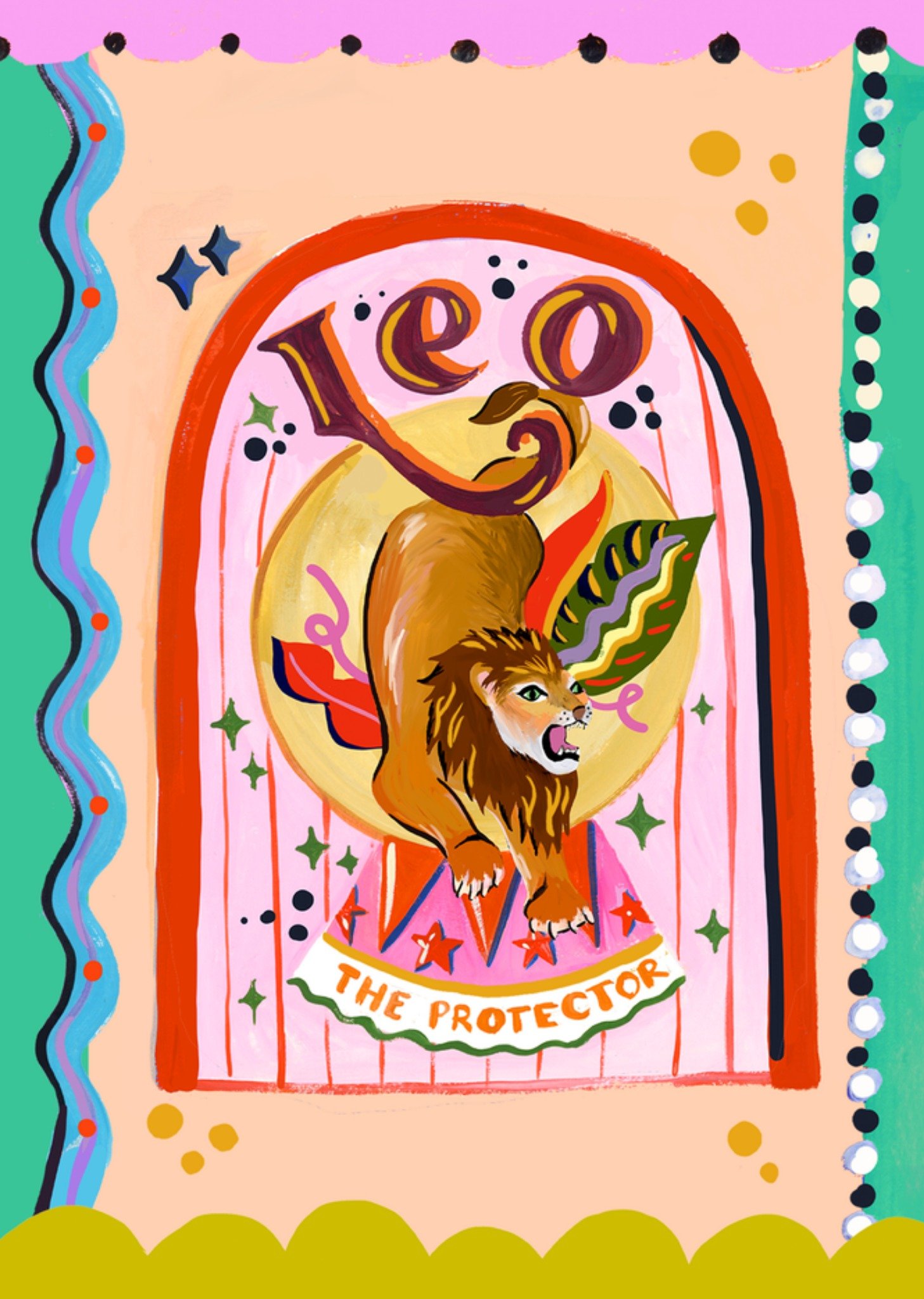Moonpig Eleanor Bowmer Leo Zodiac Sign Card