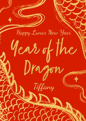 Traditional Year Of The Dragon Happy Lunar New Year Card