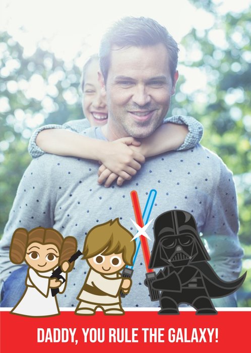 Star Wars Cartoon Characters Photo Upload Card