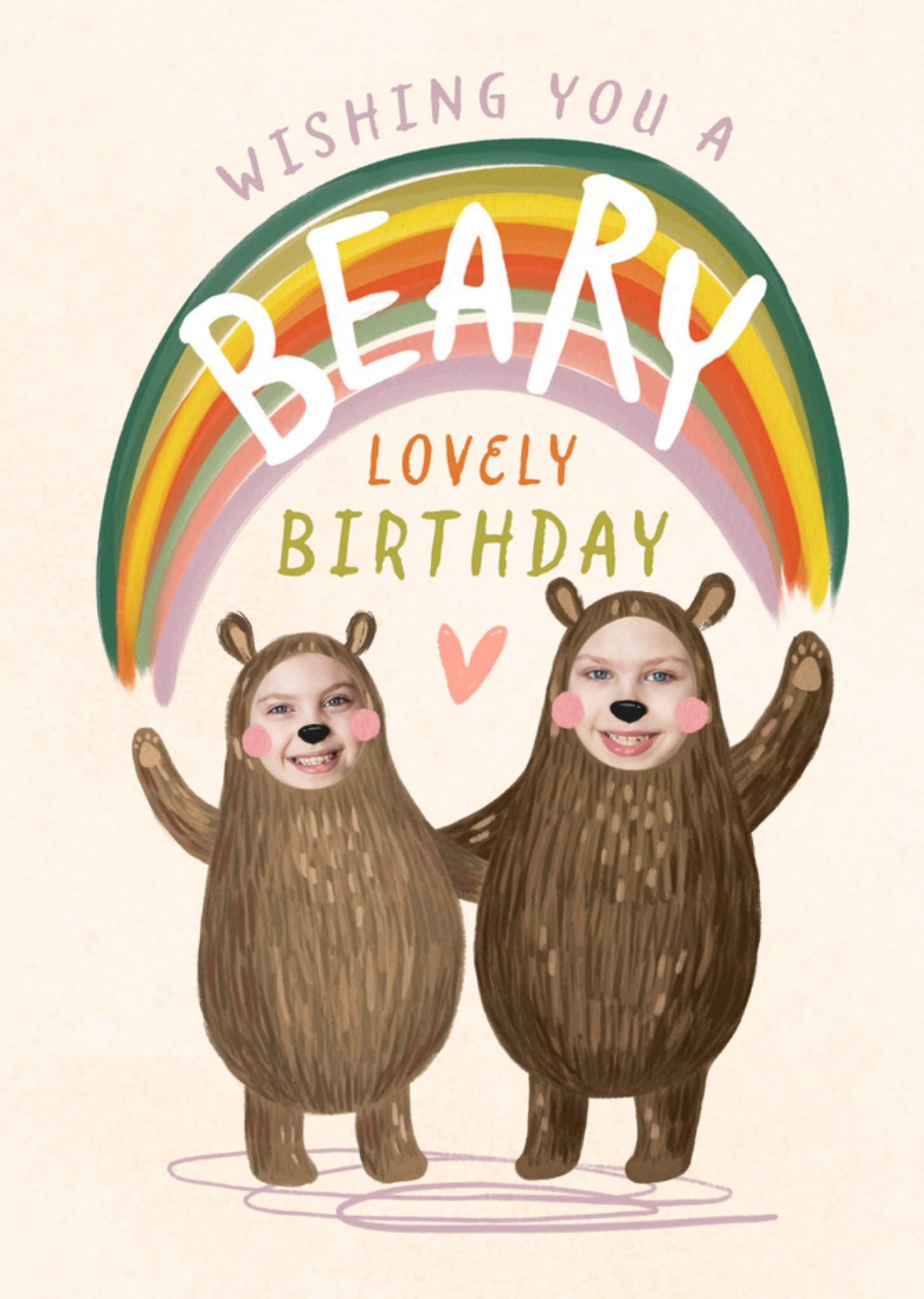 Moonpig Trading Faces Wishing You A Beary Lovely Birthday Photo Upload Card Ecard