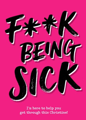 Funny Thinking of you card F**K being Sick long term illness recovery