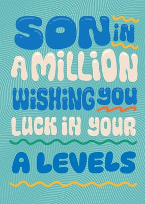 Son In A Million A Levels Good Luck Card