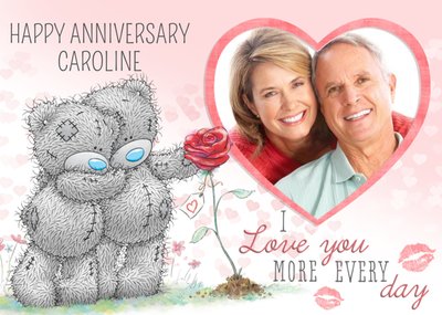 Me To You Tatty Teddy I Love You More Every Day Photo Anniversary Card