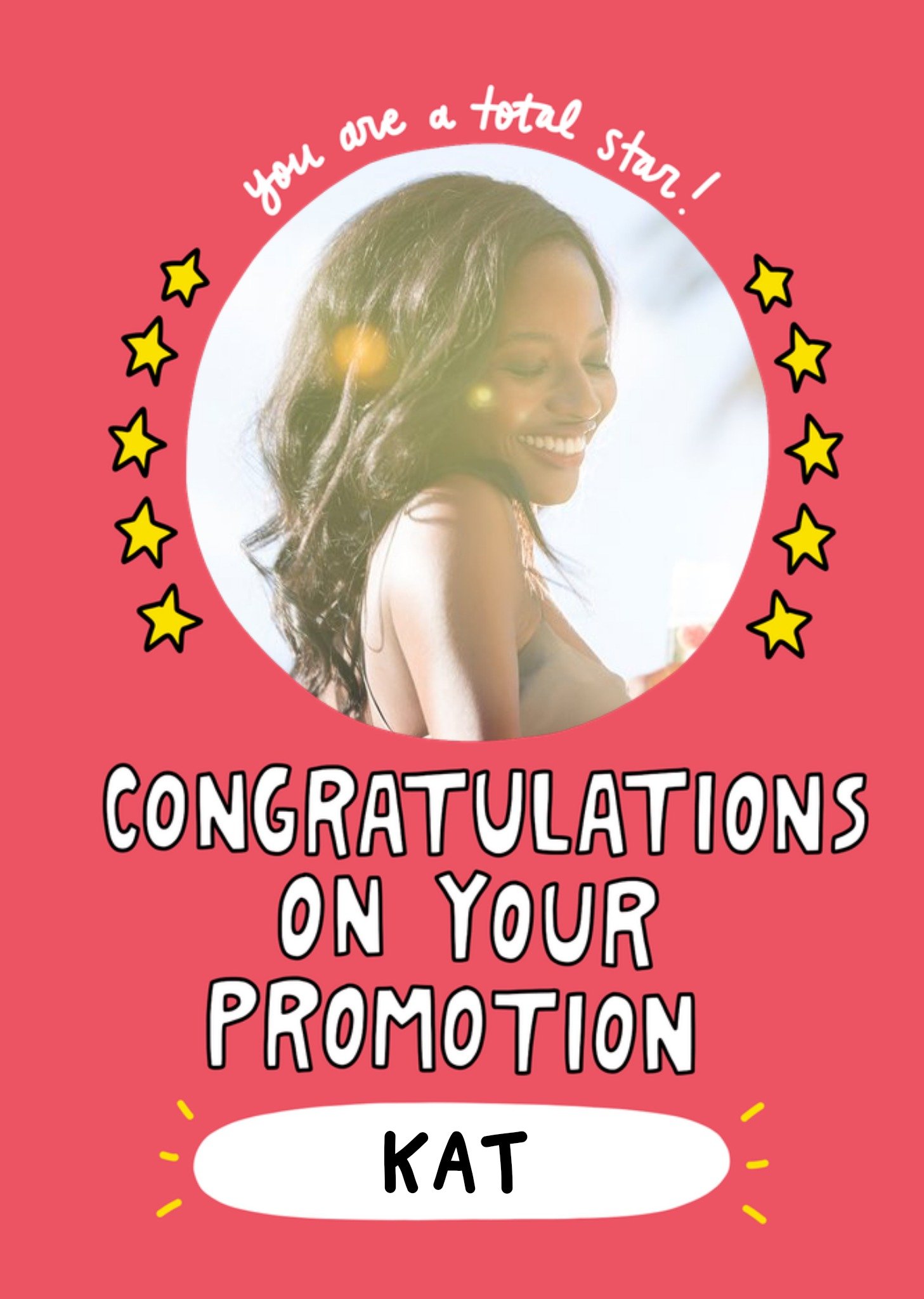 Moonpig Angela Chick Fun Photo Congratulations On Your Promotion Card
