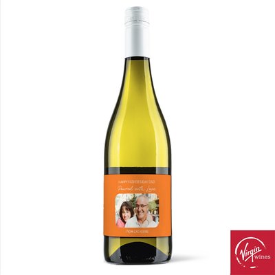 Personalised Happy Father's Day Poured With Love Pinot Grigio 75cl