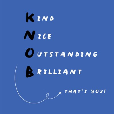 Kind Nice Outstanding Brilliant Cheeky Typography Birthday Card 