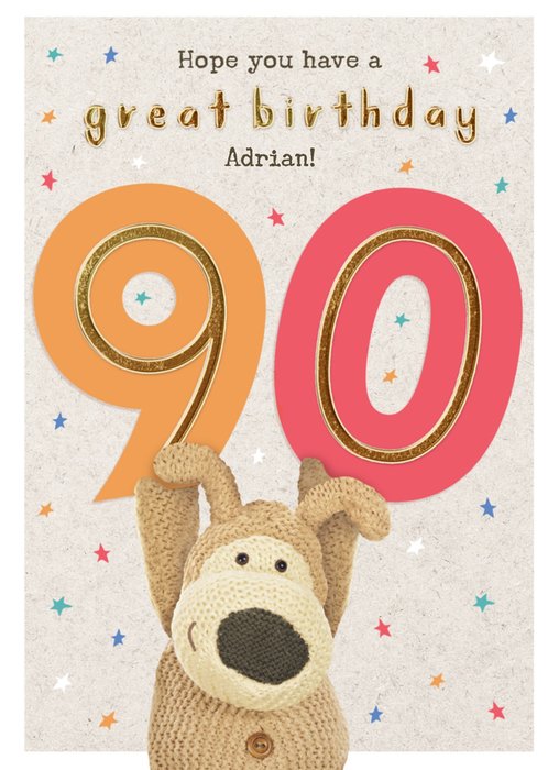 Boofle 90th Birthday Card