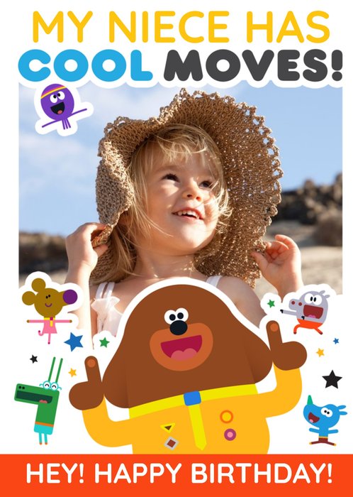 Hey Duggee Niece birthday photo upload card