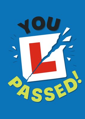 You Passed Torn L Plate Driving Test Card