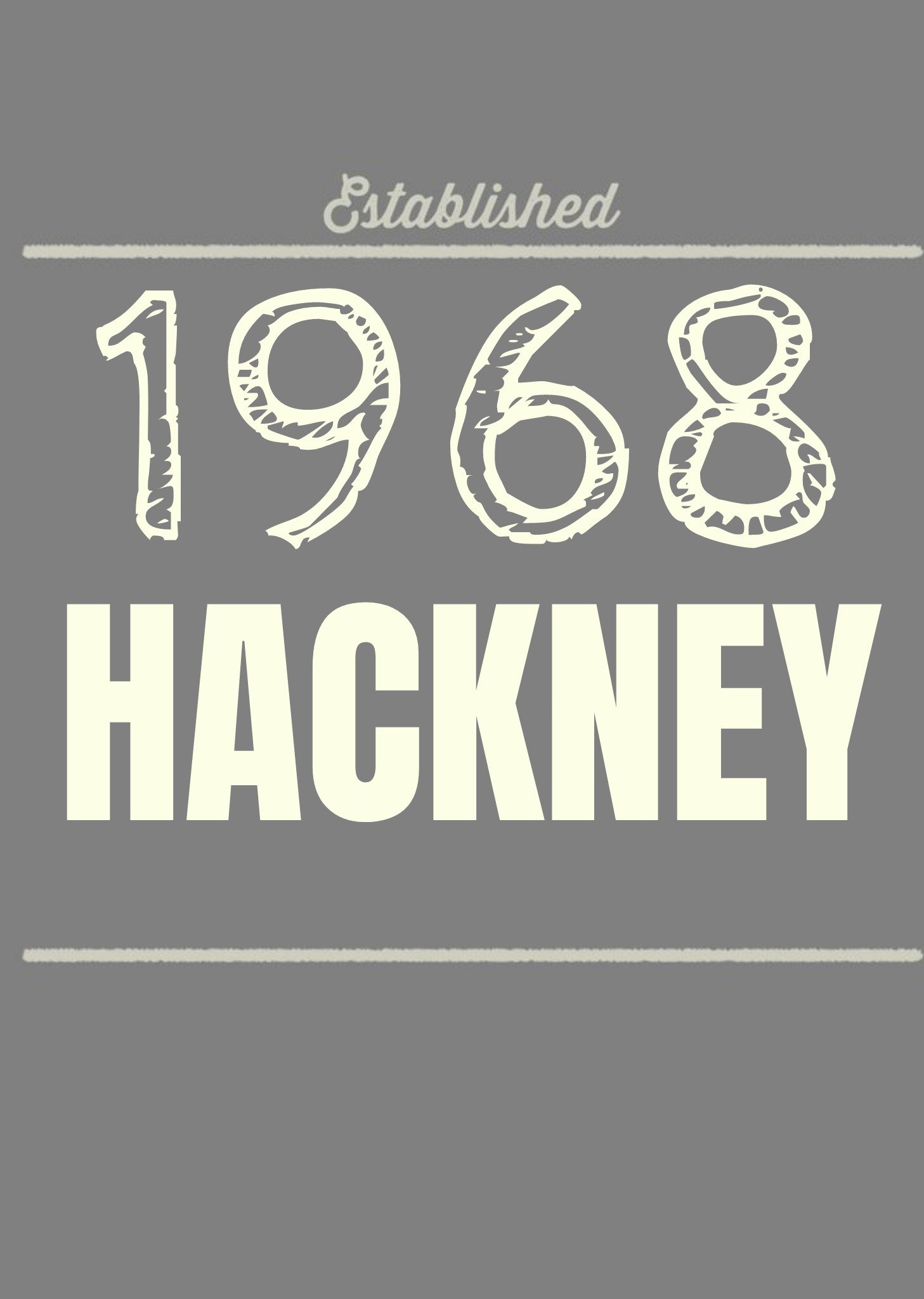 Moonpig Established 1968 Hackney Personalised Greetings Card