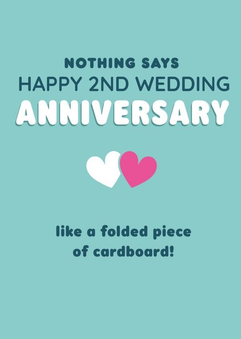 Editable Love Hearts Humorous Anniversary Card