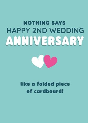 Editable Love Hearts Humorous Anniversary Card