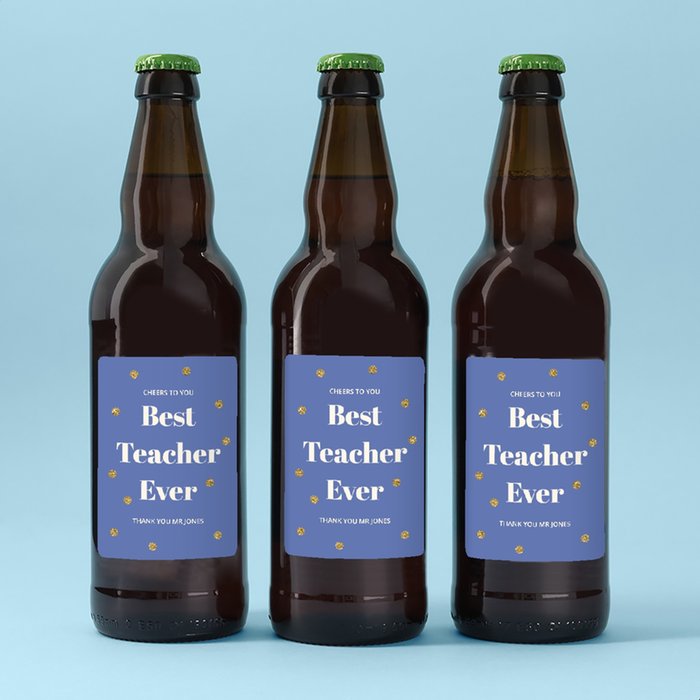 Cheers To You - Thank You Teacher Personalised Beer Trio 3 x 500ml