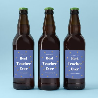 Cheers To You - Thank You Teacher Personalised Beer Trio 3 x 500ml