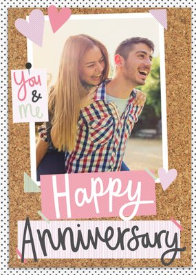 Pinboard Happy Anniversary Photo Upload Card