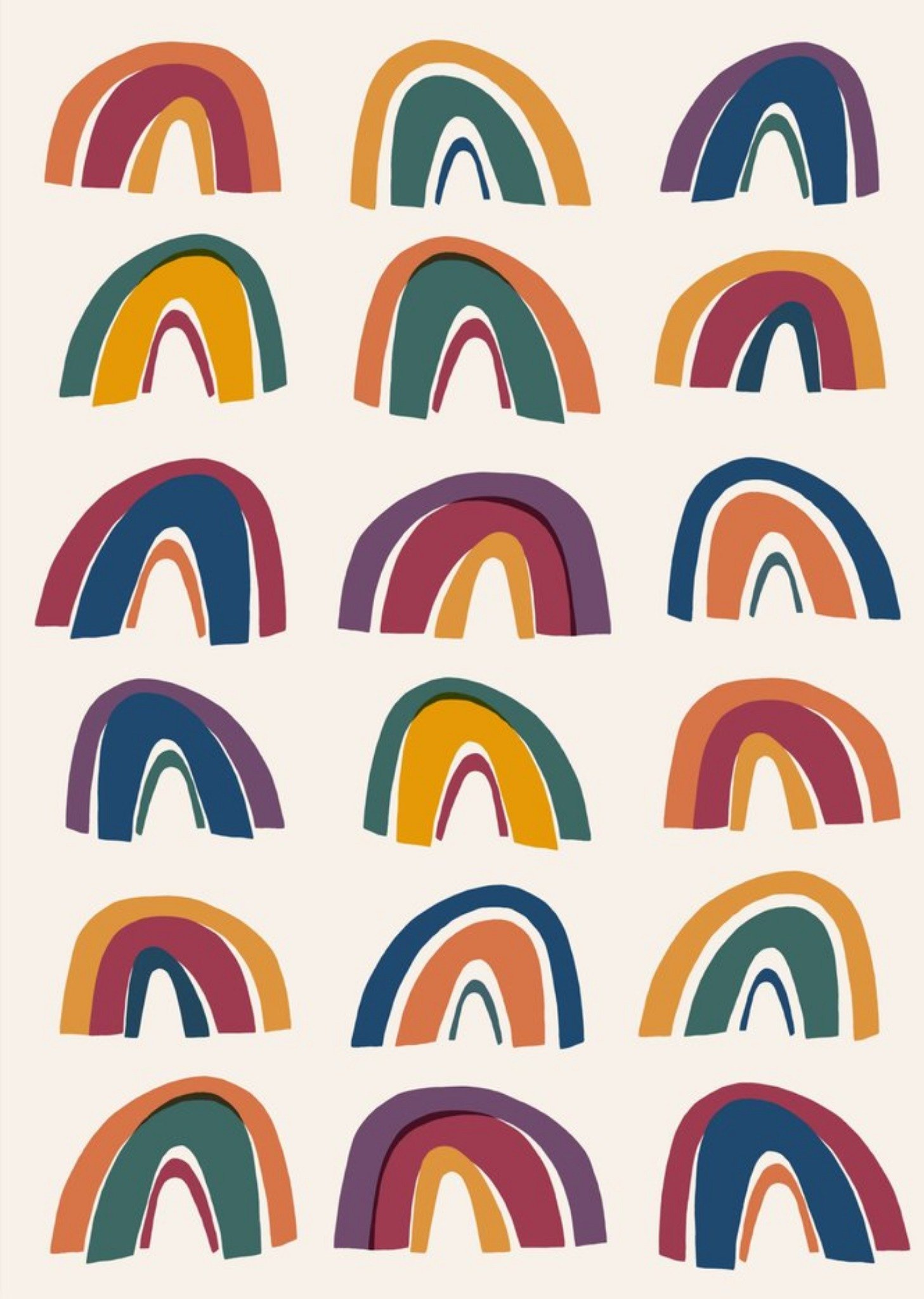 Moonpig Illustrated Rainbows Pride Card
