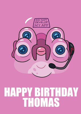 Rick And Morty Funny Glootie Cartoon Birthday Card From Adult Swim