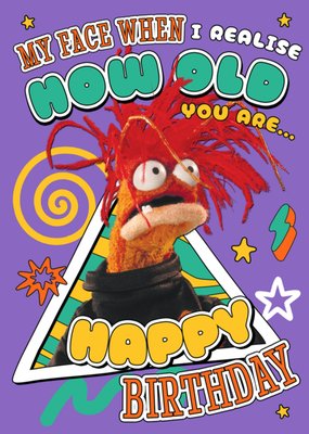 The Muppets Pepe My Face When I realise How Old You Are Birthday Card
