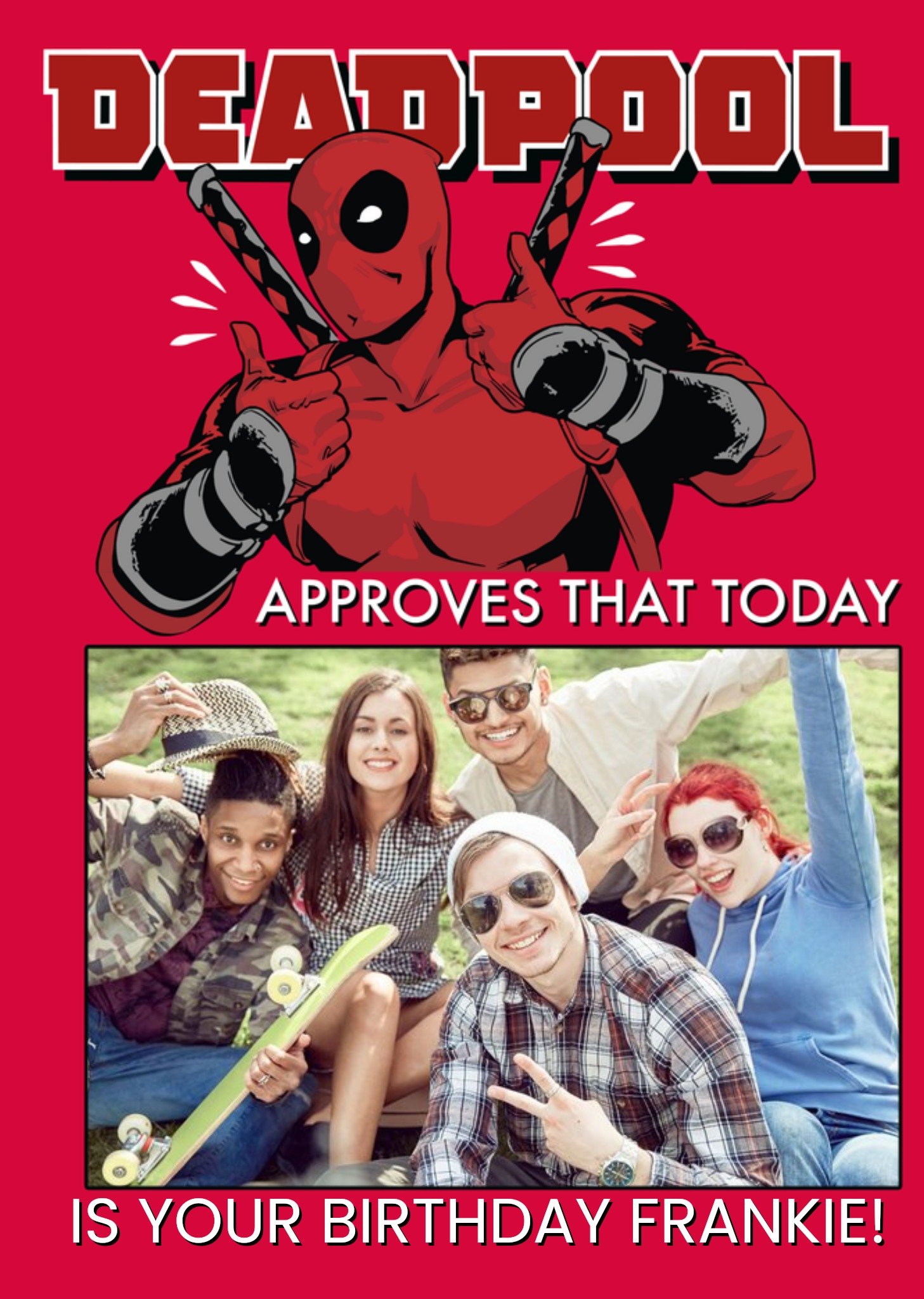 Other Deadpool Approves Photo Upload Birthday Card