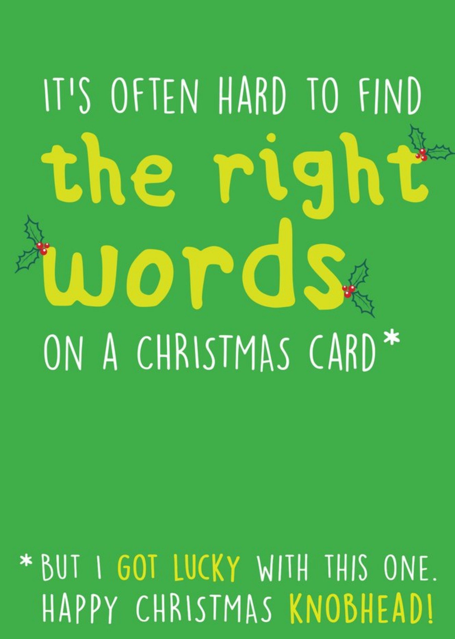 Moonpig It Is Often Hard To Find The Right Words Rude Funny Christmas Card