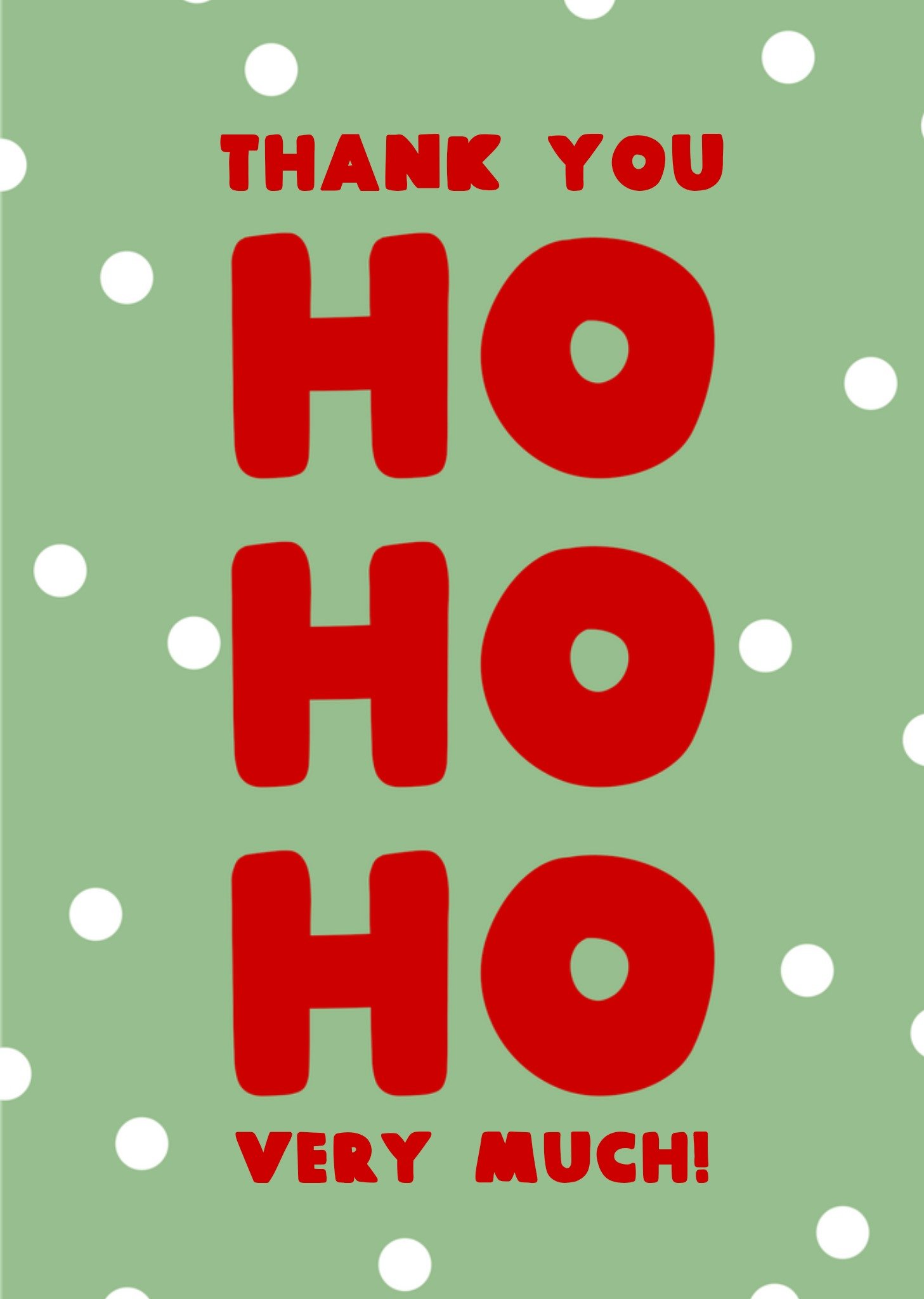 Moonpig Joyful Ho Ho Ho Polka Dots Snow Background Greetings Christmas And Thank You Card