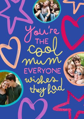 Cool Mum Photo Upload Mother's Day Card