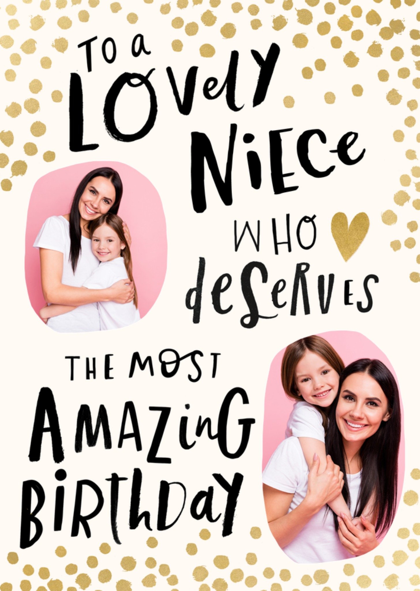 Moonpig Lovely Niece Confetti Photo Upload Birthday Card