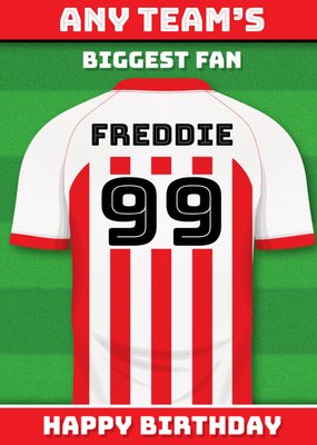 Football Legends Name And Number Football Shirt Birthday Card