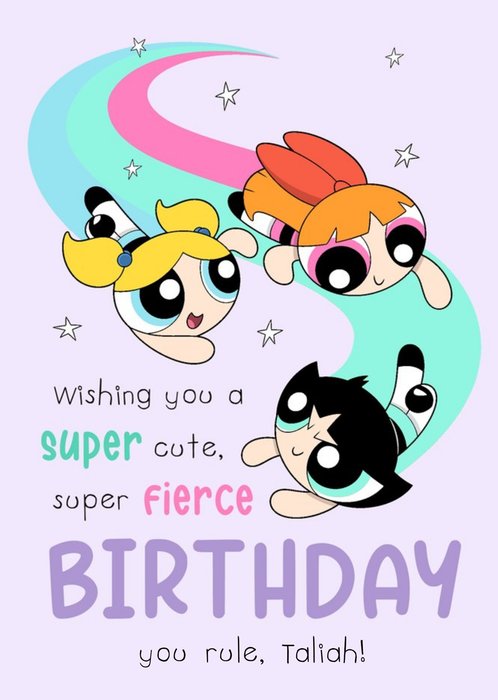 Powerpuff Girls Super Cute Super Fierce Birthday Card From Warner Brothers