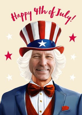 Happy 4th Of July Uncle Sam Face In Hole Photo Upload 4th Of July Card