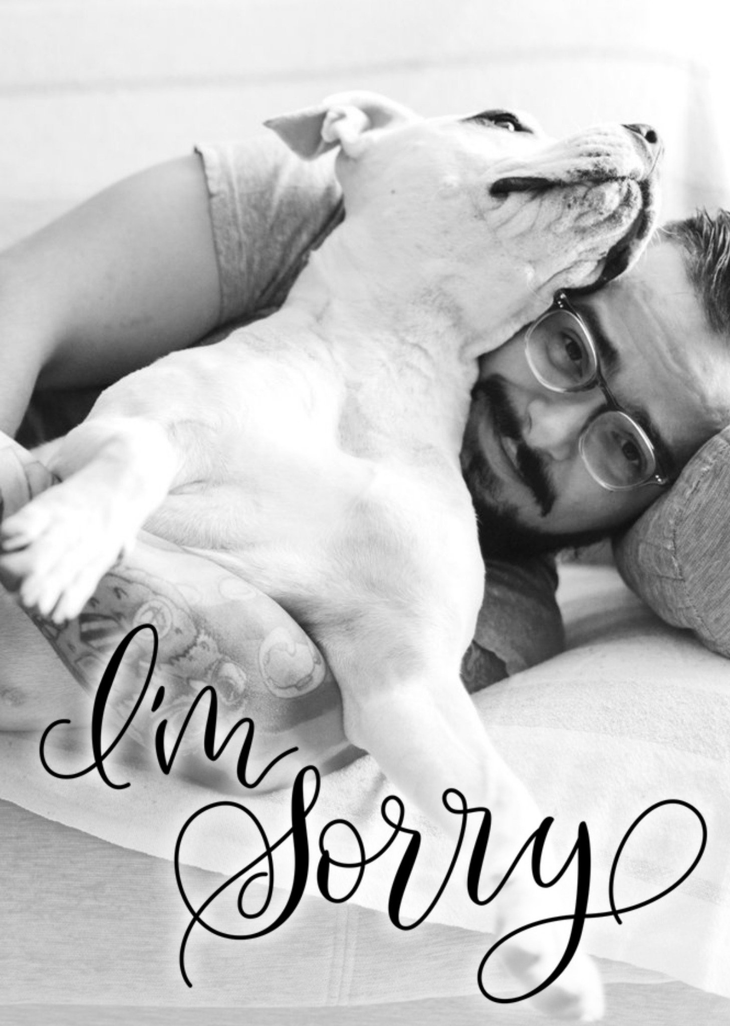 Moonpig Script Font Im Sorry Photo Upload Card