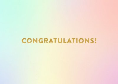 Pastel Fading Personalised Congratulations Card