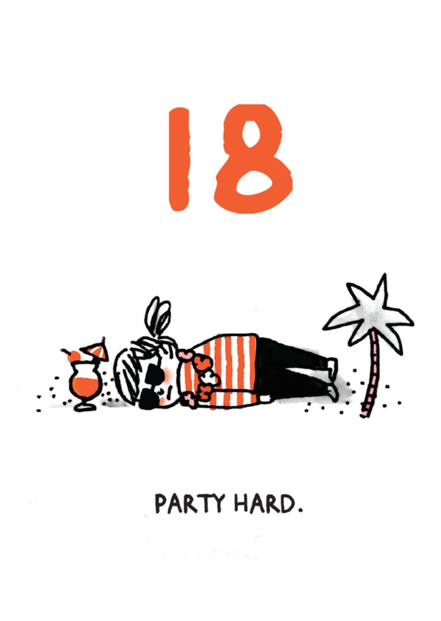 Moonpig Party Hard 18th Birthday Card