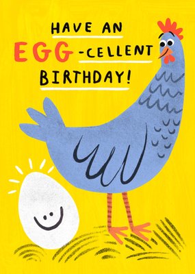 Have An Egg-cellent Birthday Illustrated Card