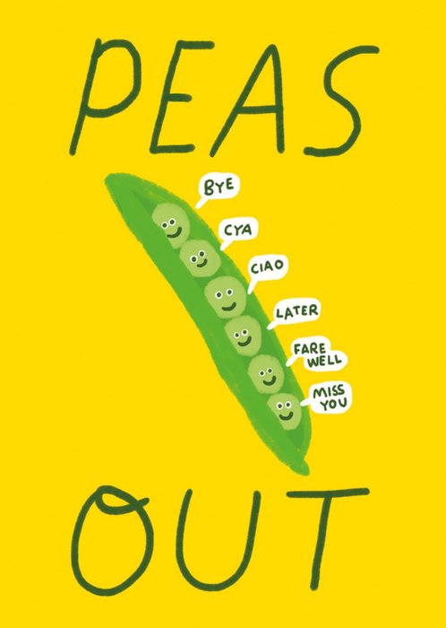 Scribbler Peas Out Leaving Card