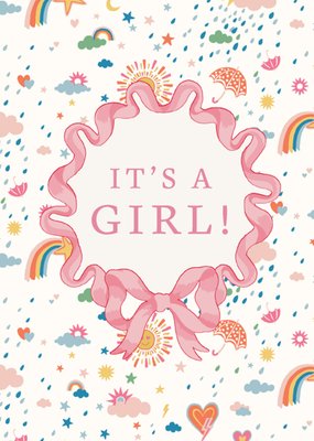 It's A Girl Cath Kidston New Baby Card