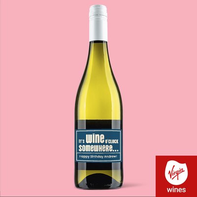 Personalised It's Wine O'Clock Pinot Grigio 75cl
