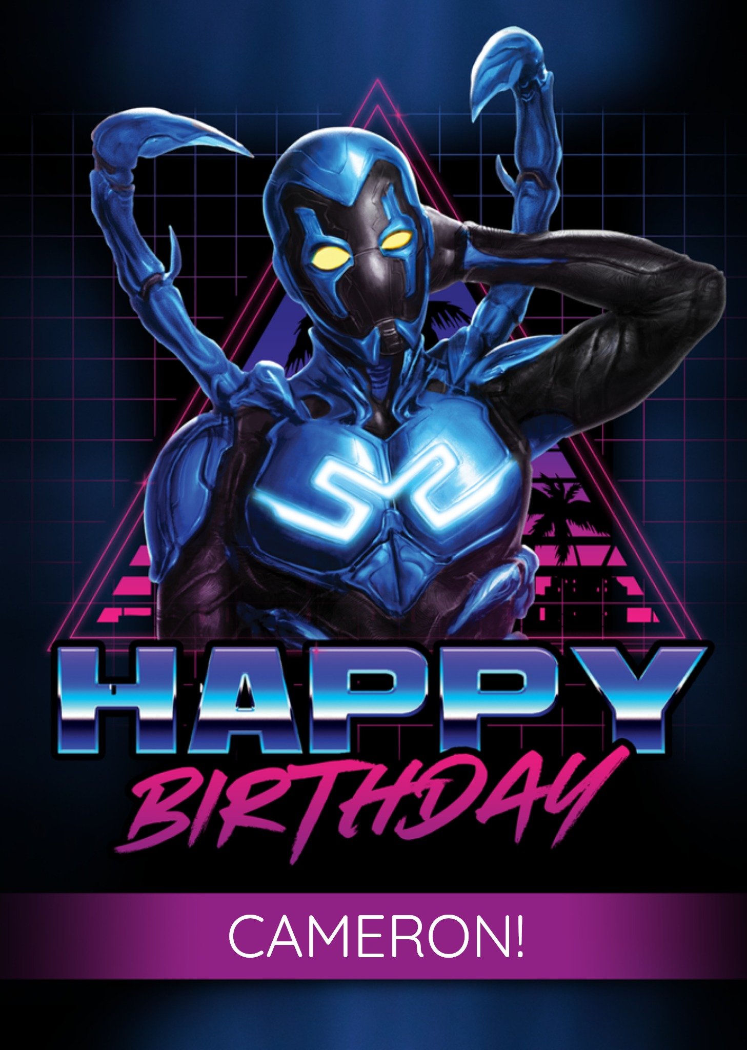 Moonpig Blue Beetle Birthday Card