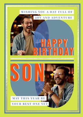 Son Wishing You A Day Full Of Joy And Adventure Photo Upload Birthday Card