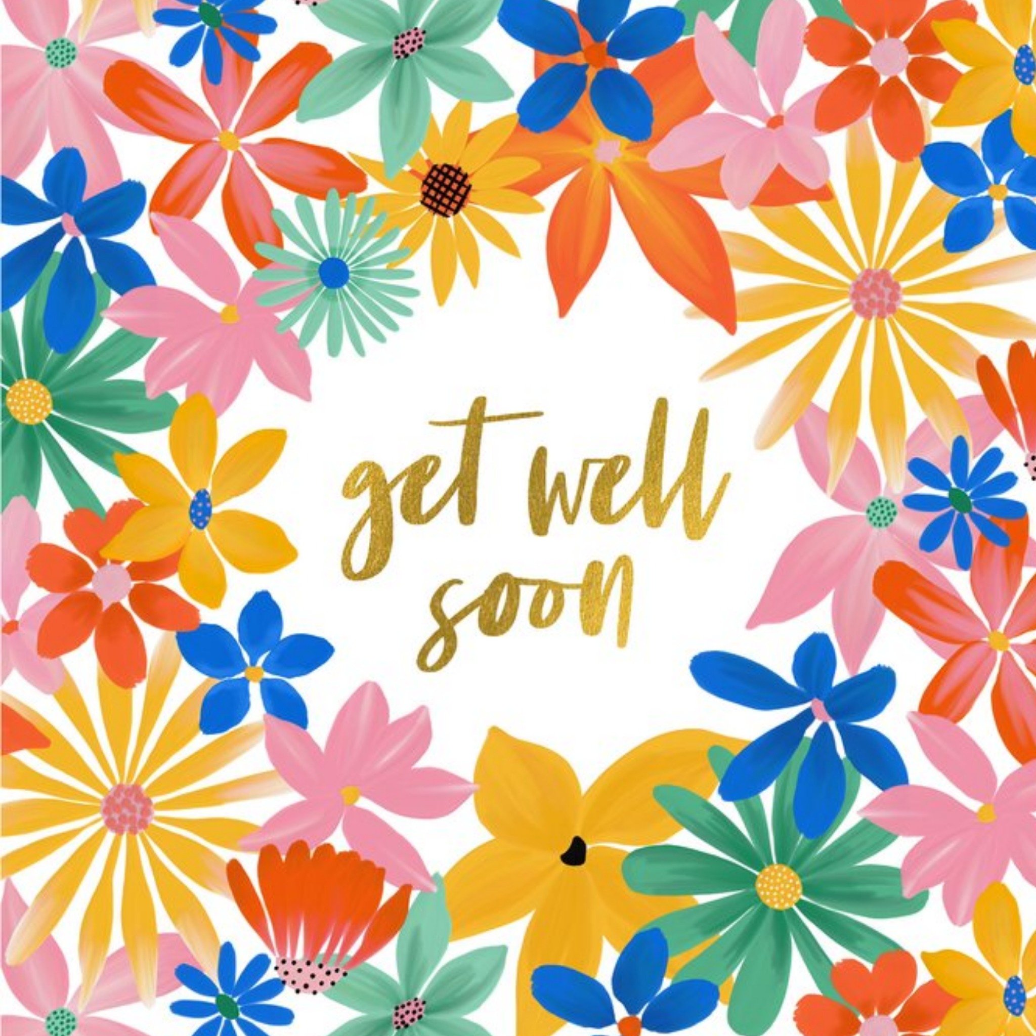 Moonpig Gabriel Neil Flowers Get Well Card