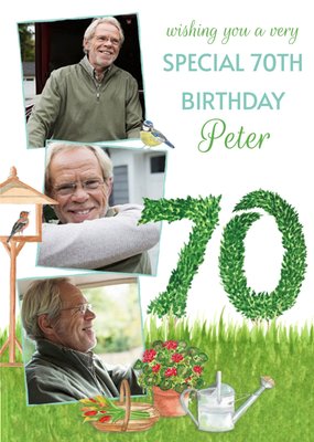 A Very Special 70th Birthday Garden Card