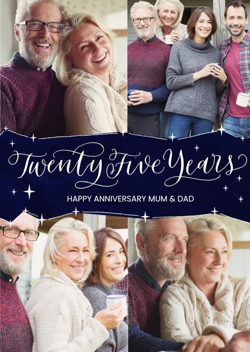 25th Anniversary Card for Mum and Dad - Twenty Five Years