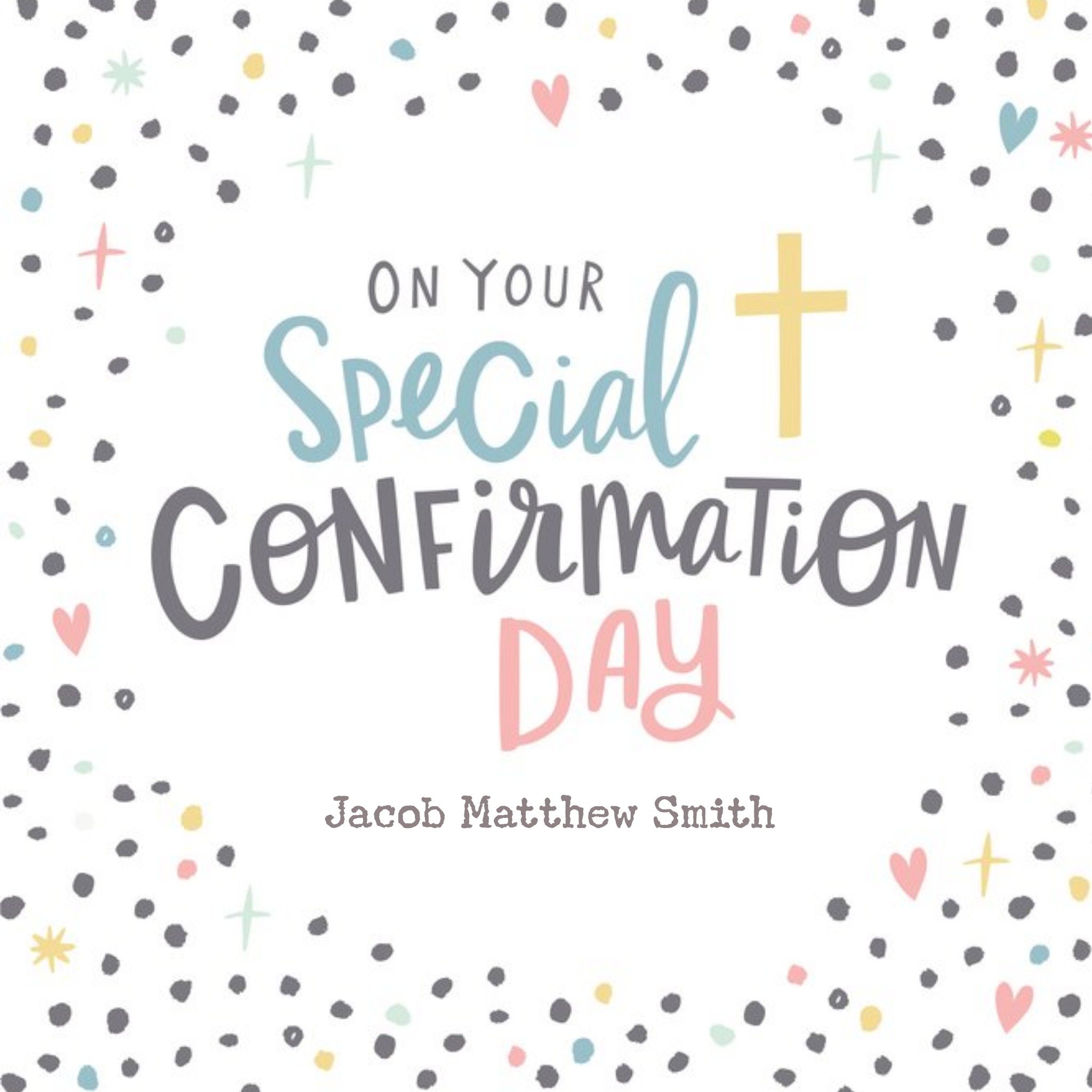 Moonpig Modern Colourful Lettering Religious Male Female Card