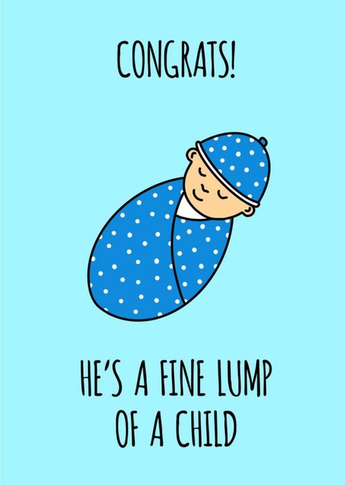 Susan McGing Blue Baby Boy Card