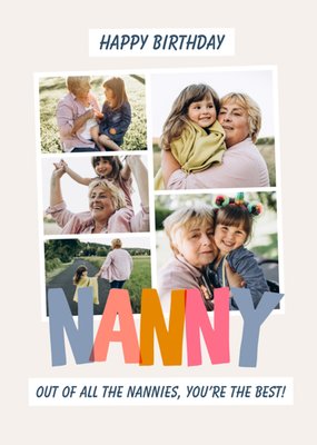 Nanny You're The Best Photo Upload Birthday Card